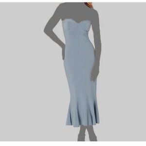 NORMA KAMALI STRAPLESS FISHTAIL CORSET DRESS SZ SMALL